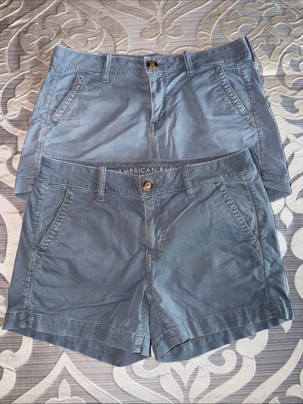 American Eagle Outfitters Gray Cotton Chino Shorts